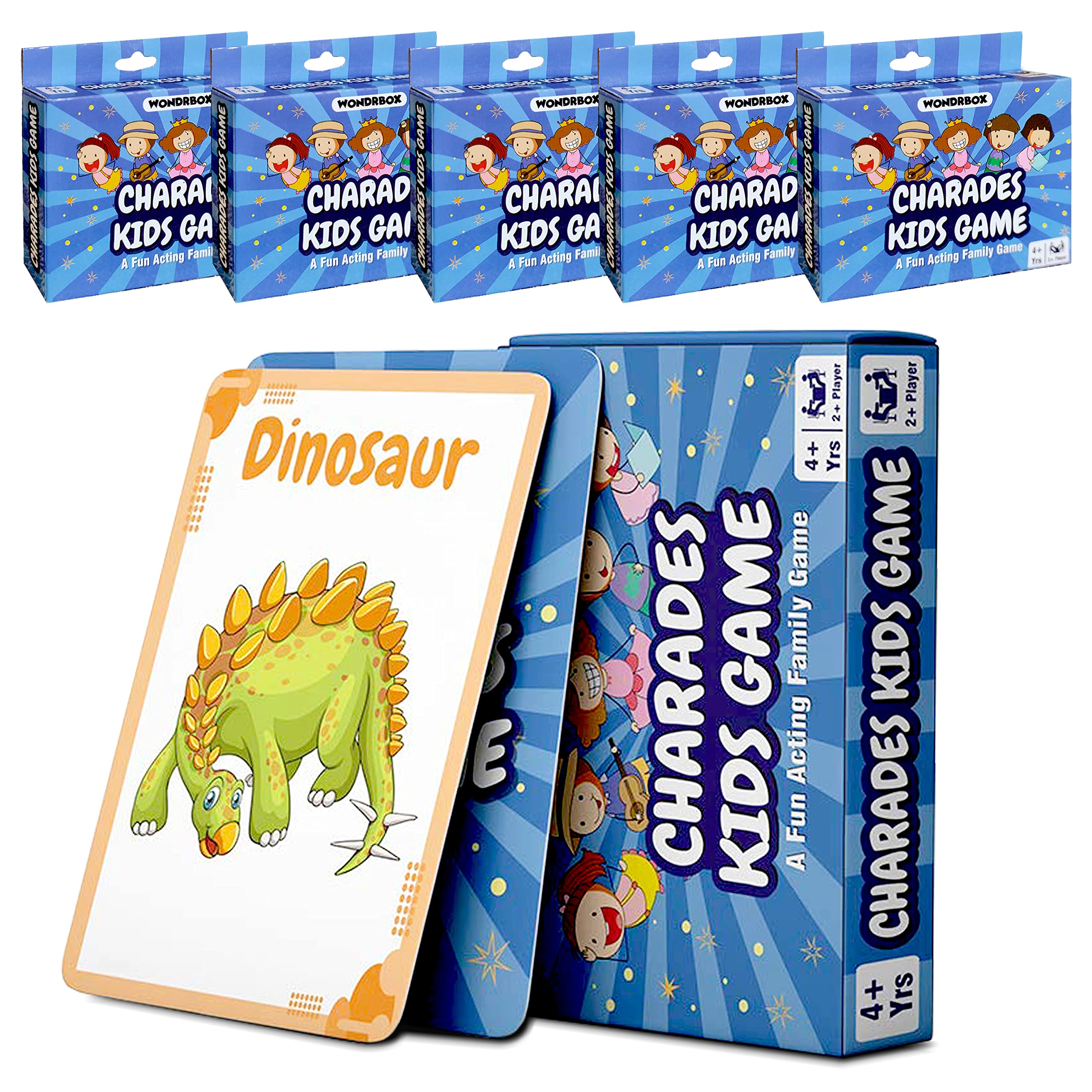 WONDRBOX Kids Card Games for Kids. (Charades-6)