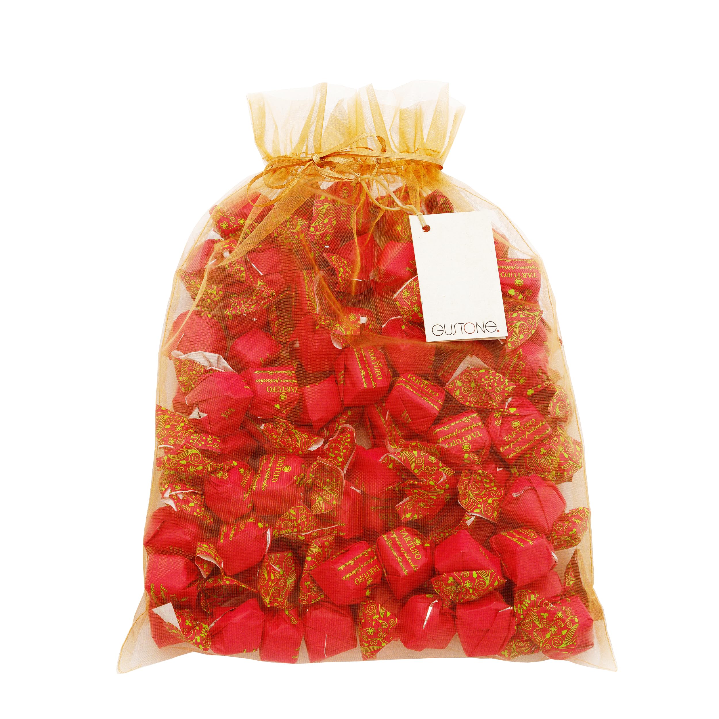 GUSTONE. Tartufi Dolce Lampone e Pistacchio Antica Torroneria 1kg | Schokoladentrüffel, Piemont-Haselnüsse IGP, Trüffel-Pralinen Himbeere Pistazie, ideal für die Kaffeeküche im Büro