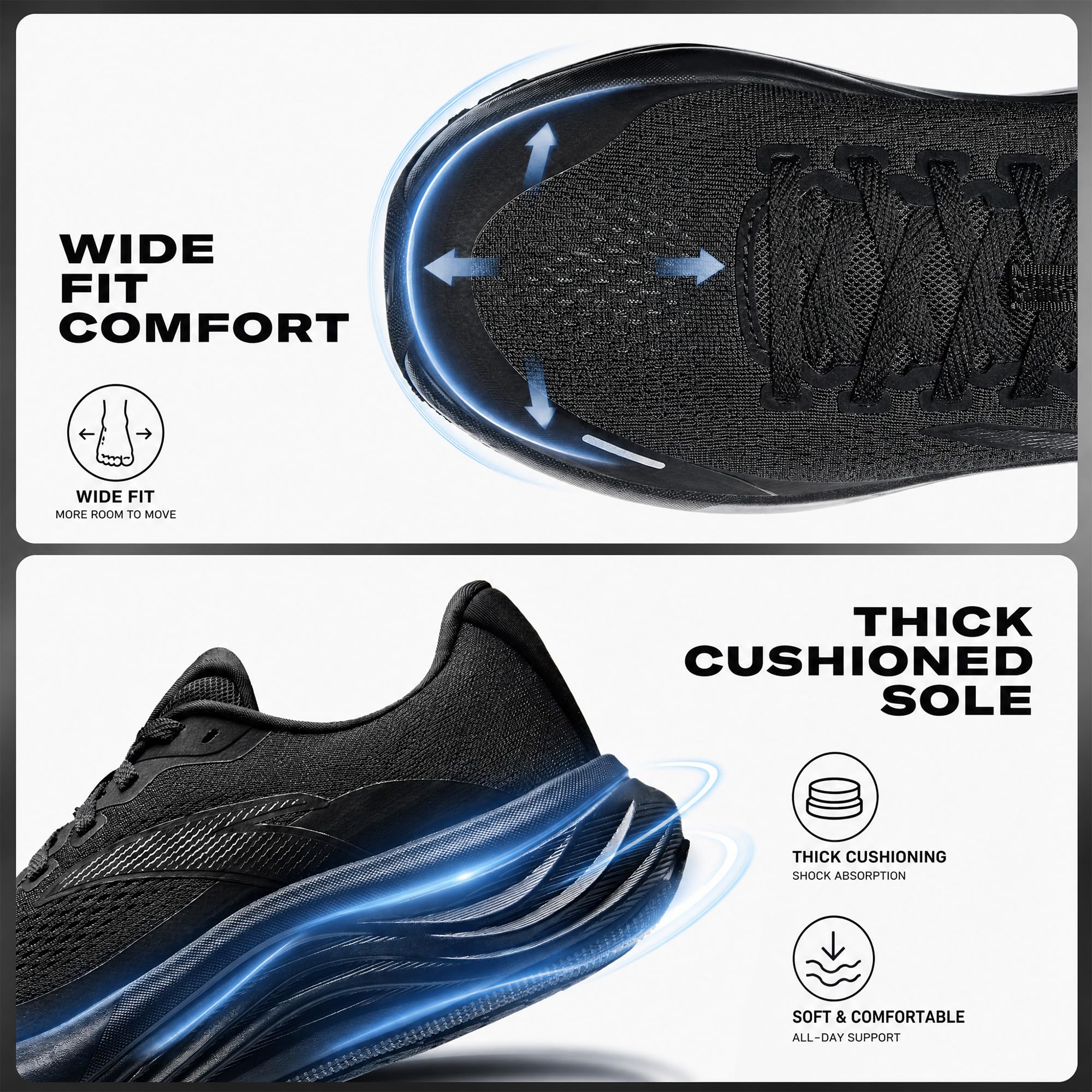 ANTA PG7 - Tenis deportivos para correr para hombre, cómodos, transpirables, para entrenamiento, gimnasio, entrenamiento cruzado, tenis deportivos