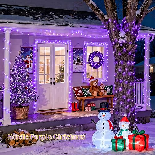 Miniatura 155 de JMEXSUSS Guirnalda de luces LED de 168 pies, 600 luces LED para el día de San Valentín, luces rojas de Navidad con alambre transparente, 8 modos