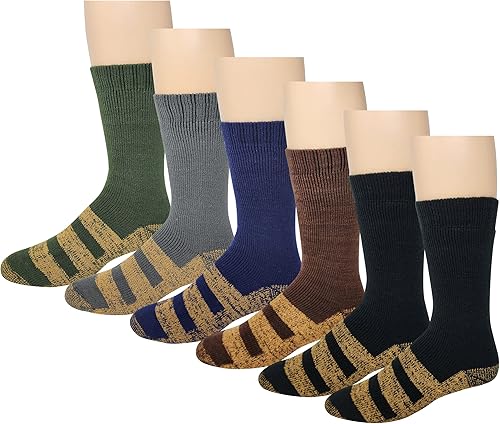 Miniatura 2 de Different Touch Paquete de 6 pares de calcetines térmicos para hombres y mujeres calcetines antideslizantes de invierno con calefacción aislados