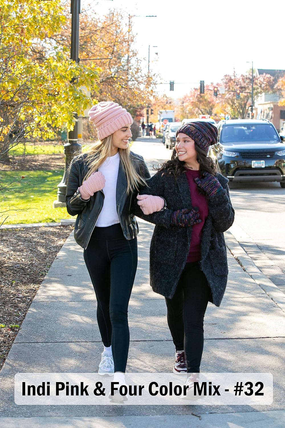 Funky Junque Winter Hat and Gloves for Women – Oversized Winter Hat & Gloves, Cozy Knit Slouchy Beanie Set for Cold Weather - Image 8