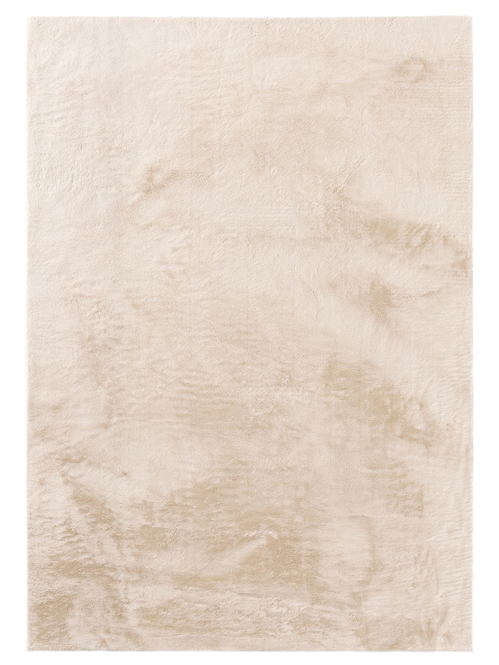 benuta Alfombra de pelo sintético Furry Beige 60 x 120 cm – Alfombra de salón suave – Parte trasera antideslizante – Lavable – Apta para calefacción por suelo radiante