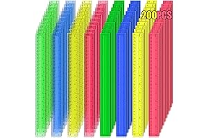 Educational Selection of Plastic Rulers: Transparent and Durable