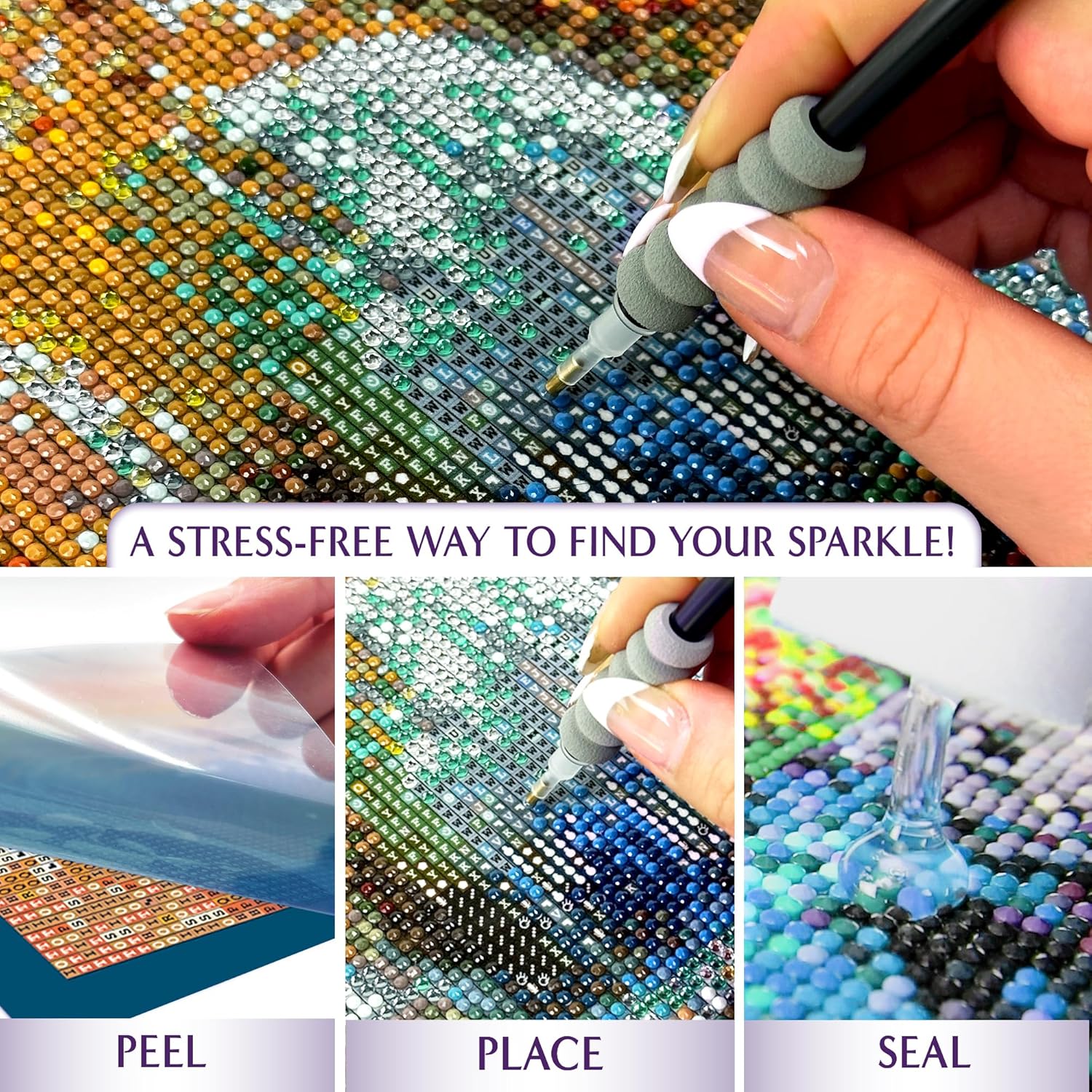 Forest Diamond Painting Kit with Acrylic Round Drills