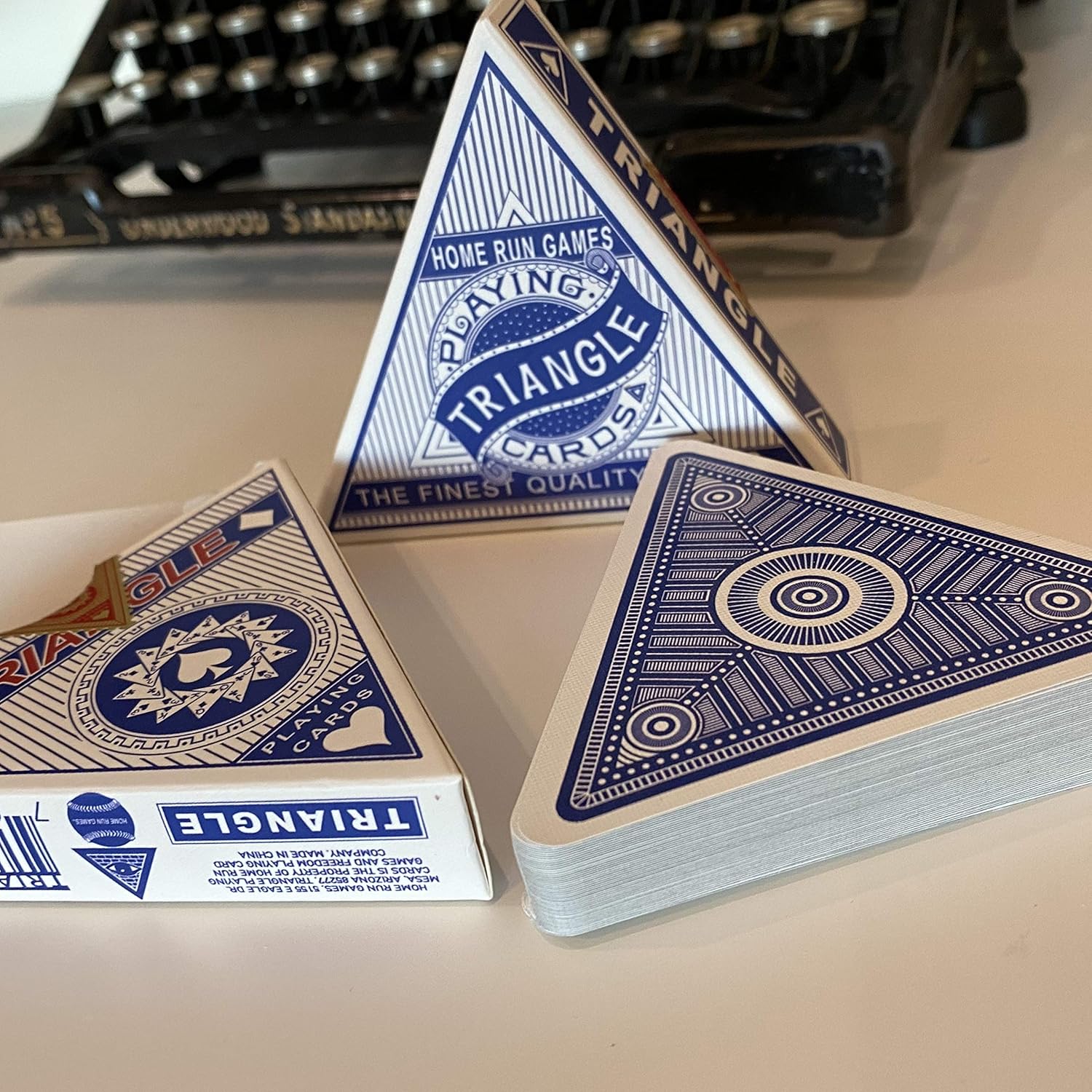 Triangle Playing Cards, Blue