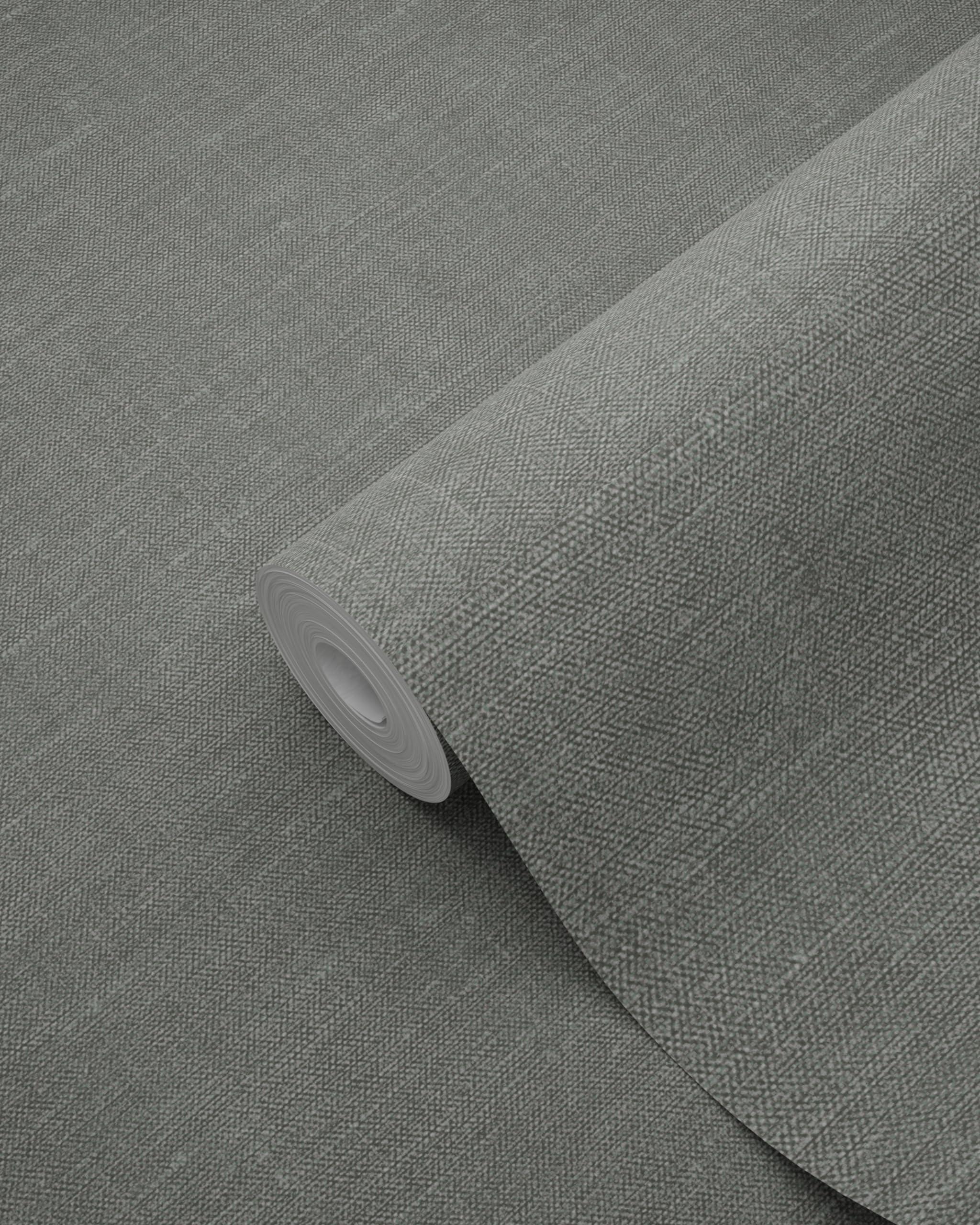 Origin Wallcoverings Tapeta lniana tekstura szaro zielonym 53 cm x 10.05 m