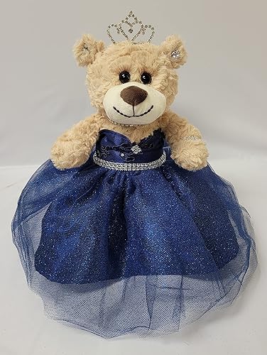 Miniatura 1 de KINNEX COLLECTIONS SINCE 1997 ARC09832-16 - Oso de peluche de membrillo de 12 pulgadas con vestido (azul marino)