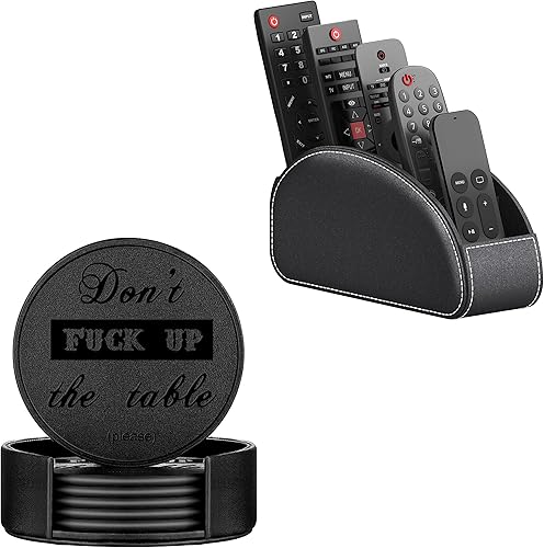 Thipoten Soporte de control remoto y posavasos divertidos