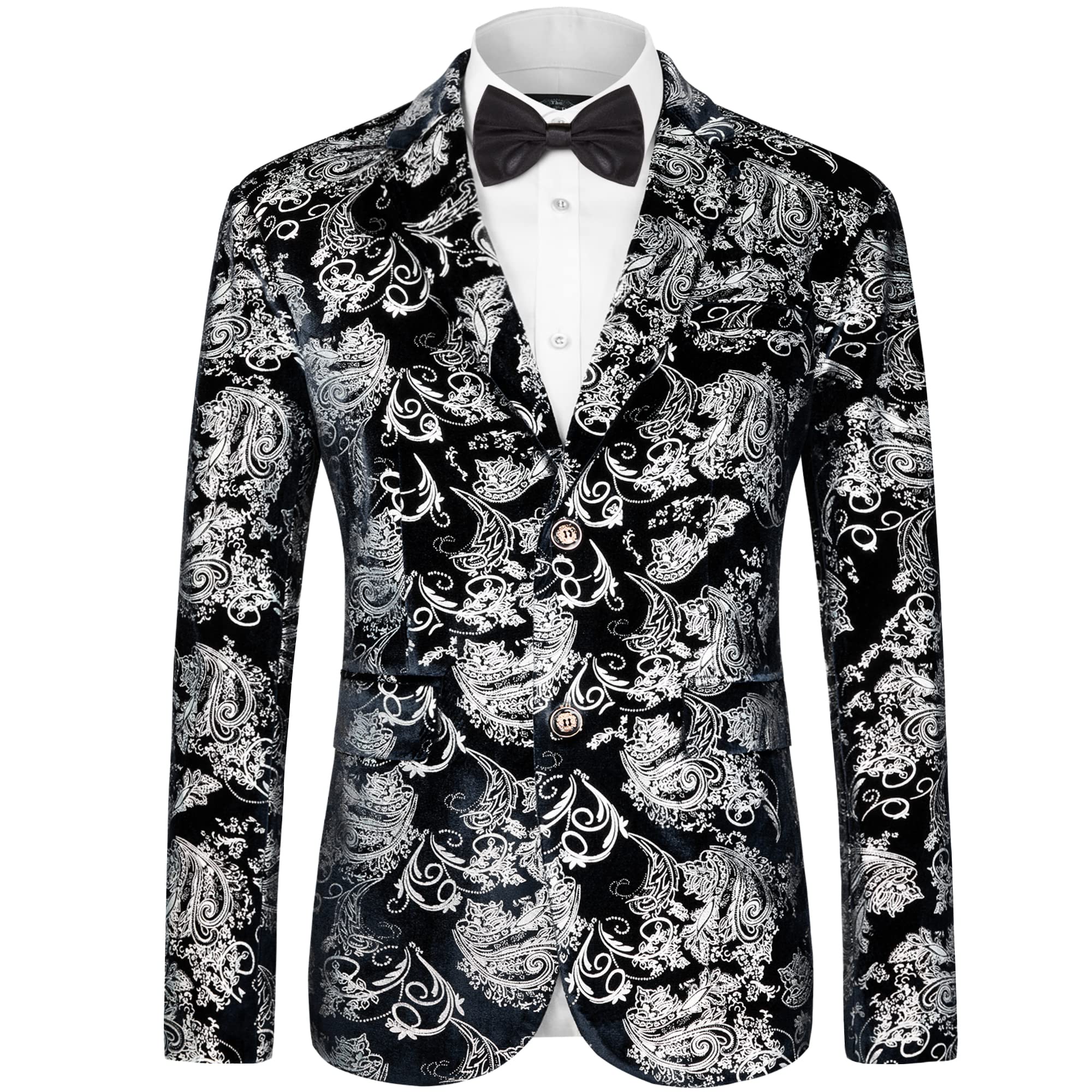 Suits For Men Men's Floral Suit Jacket Slim Fit, Notched Lapel