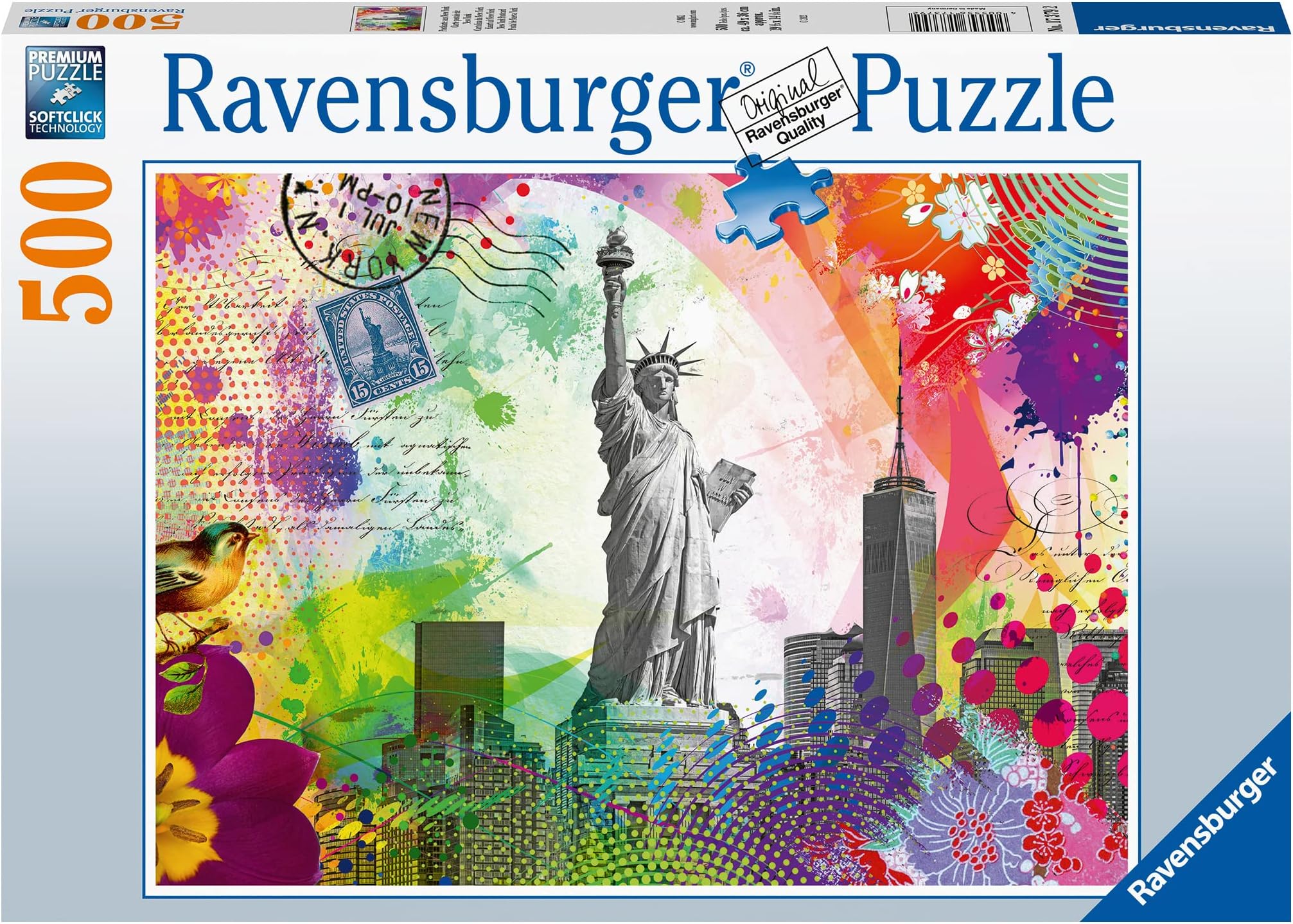 Ravensburger New York City Postcard 500 Piece Jigsaw Puzzle for Adults and Kids Age 10 Years Up