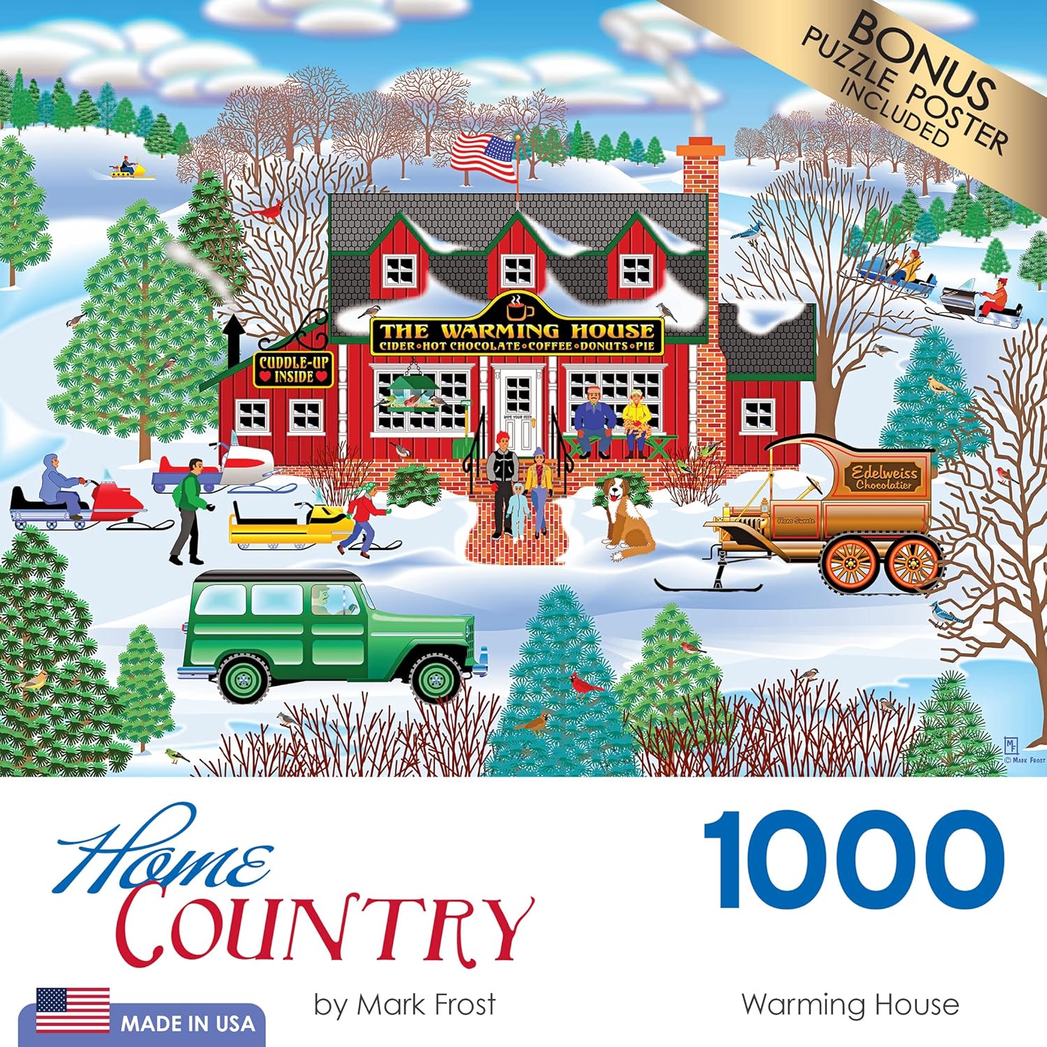 RoseArt - Home Country - Warming House - 1000 Piece Jigsaw Puzzle for Adults