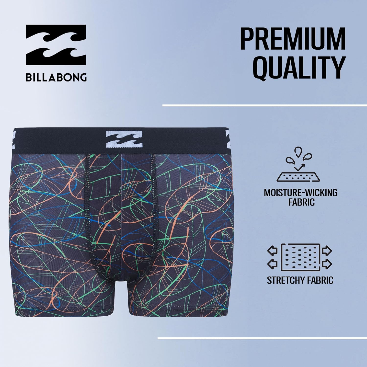 Billabong Boys Underwear 4 Pack Boxer Briefs for Boys 6-18 Durable Stretch Breathable Moisture Wicking - Image 5