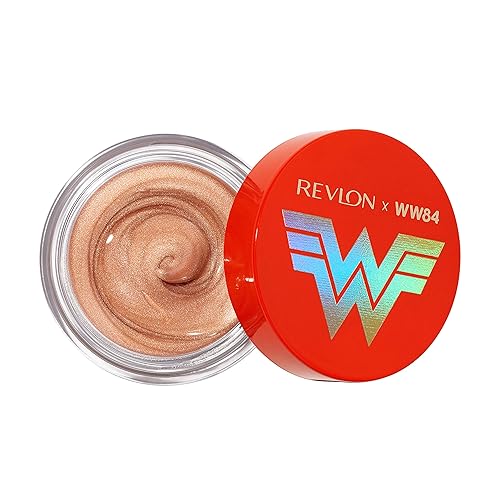 REVLON x WW84 Wonder Woman Liquid Armor Glow Pot, iluminador brillante de gelatina para ojos y rostros, en champán, 001 Golden Lasso, 0.24 onzas disponible en Yaxa Colombia