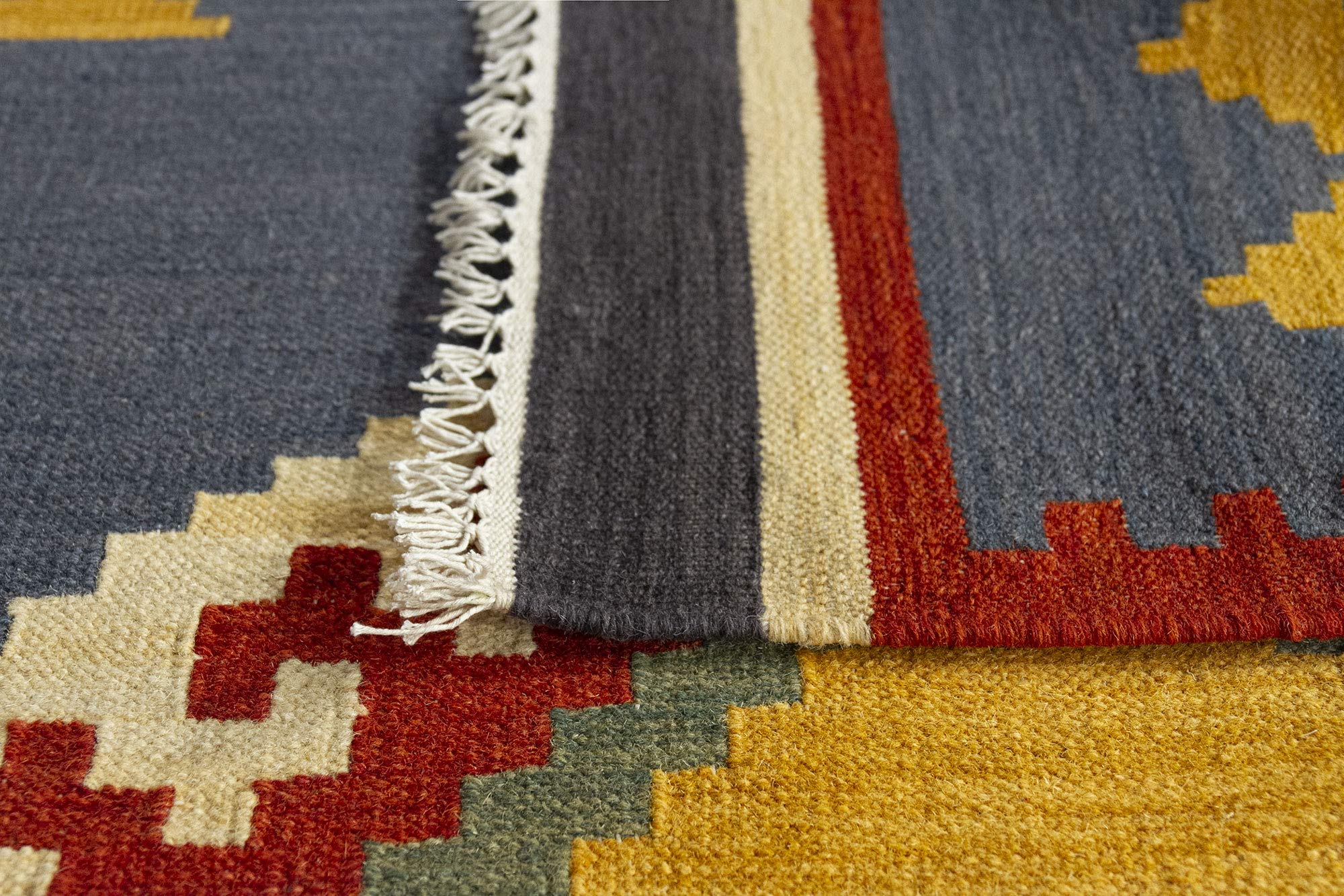HAMID - Alfombra Kilim Lori con Diseño Moderno - 100% Lana - Alfombra Tejida a Mano - Alfombra de Pasillo, Salón, Dormitorio, Sala de Estar, Entrada (D.1, 170x110 cm)…