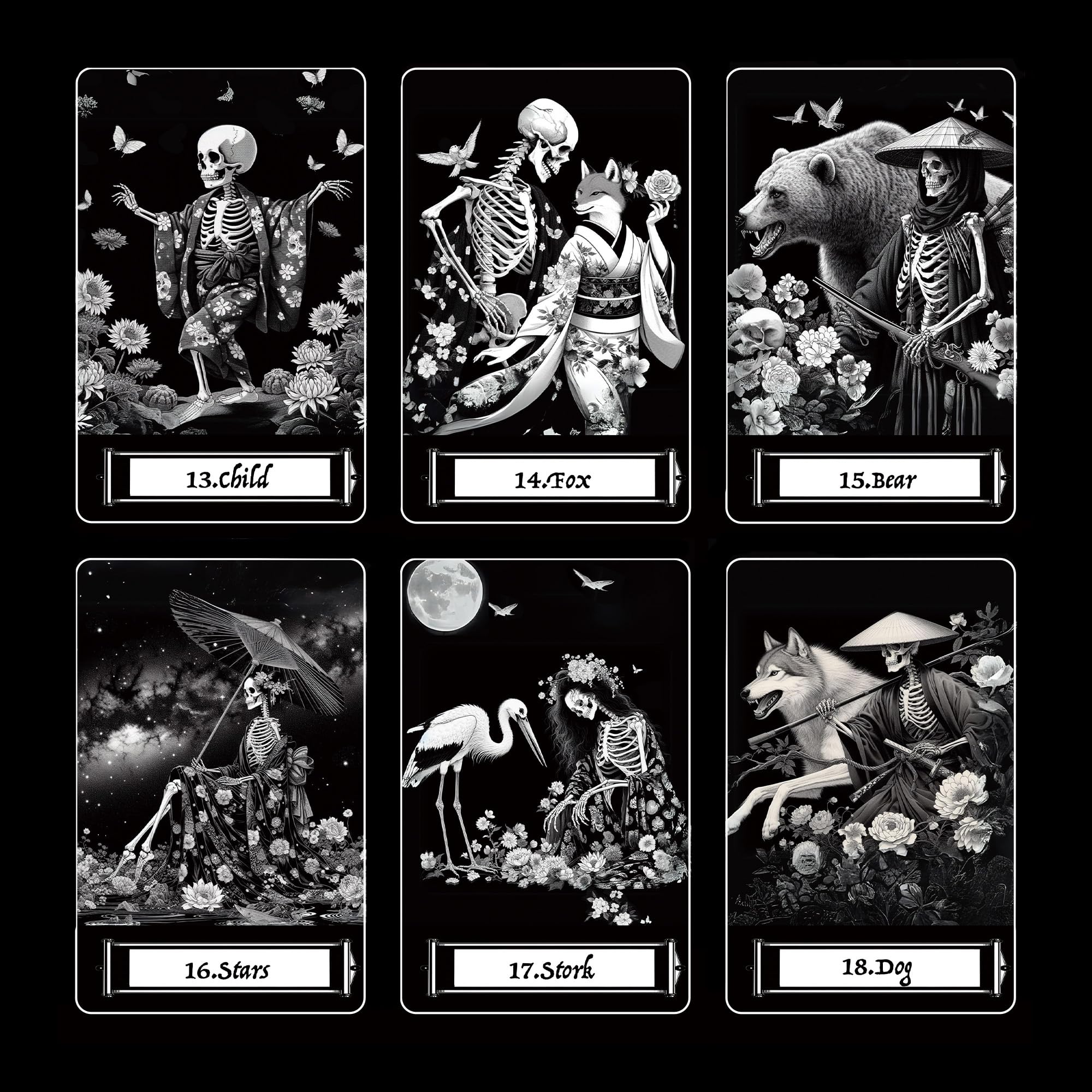 Amazon.co.jp: 【正規品】Lenormand of Ukiyoe Skeletons ルノルマン
