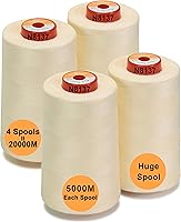 Vista 16 de New brothread - 30 opciones - 2 conos grandes de 5500Y (5000M) cada uno de hilo de poliéster hilado multiusos 40S/2 (Tex27) para serger, overlock