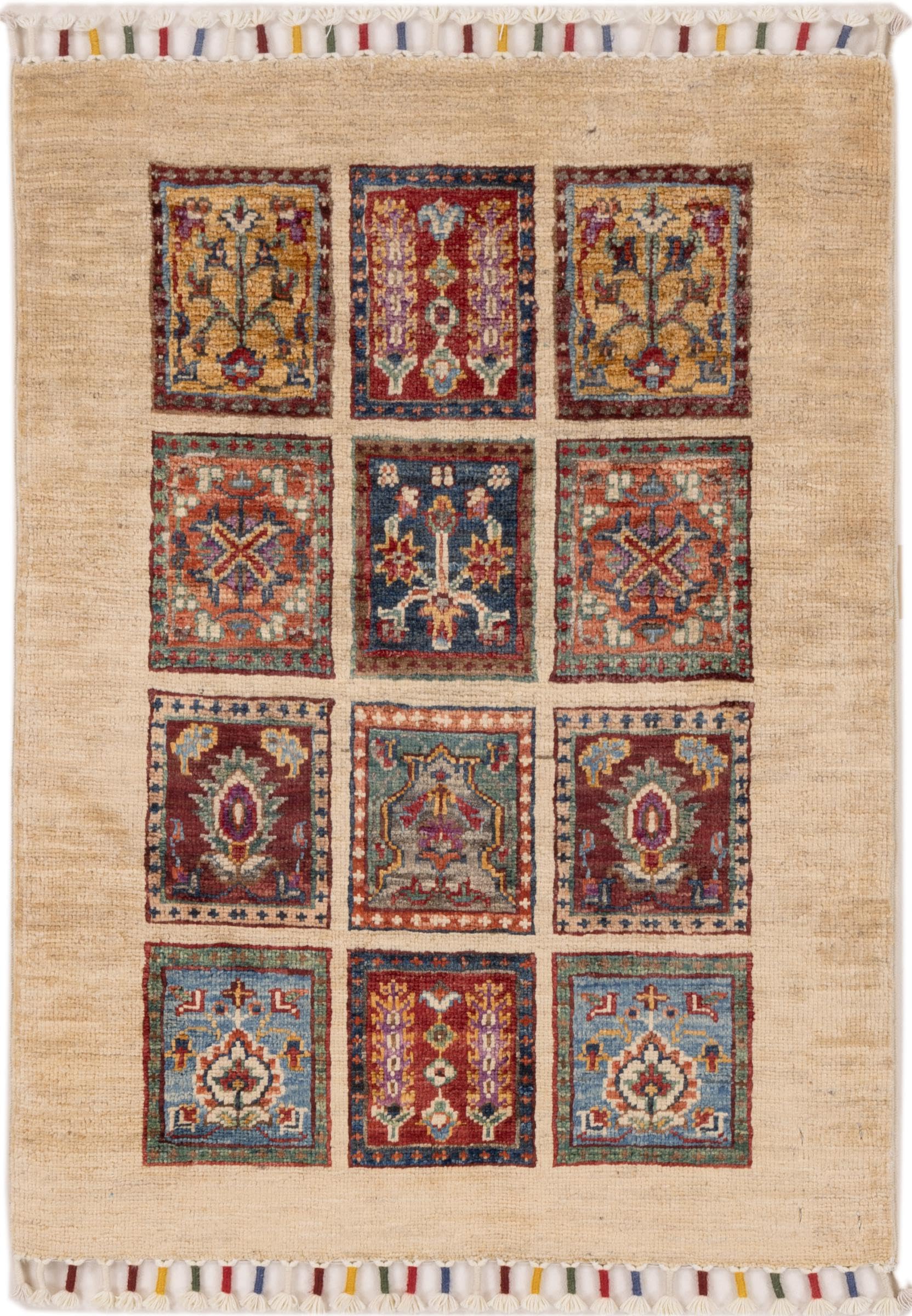 Tapis d'Orient Arijana Bakhtiari en laine du Pakistan fait main 59x84