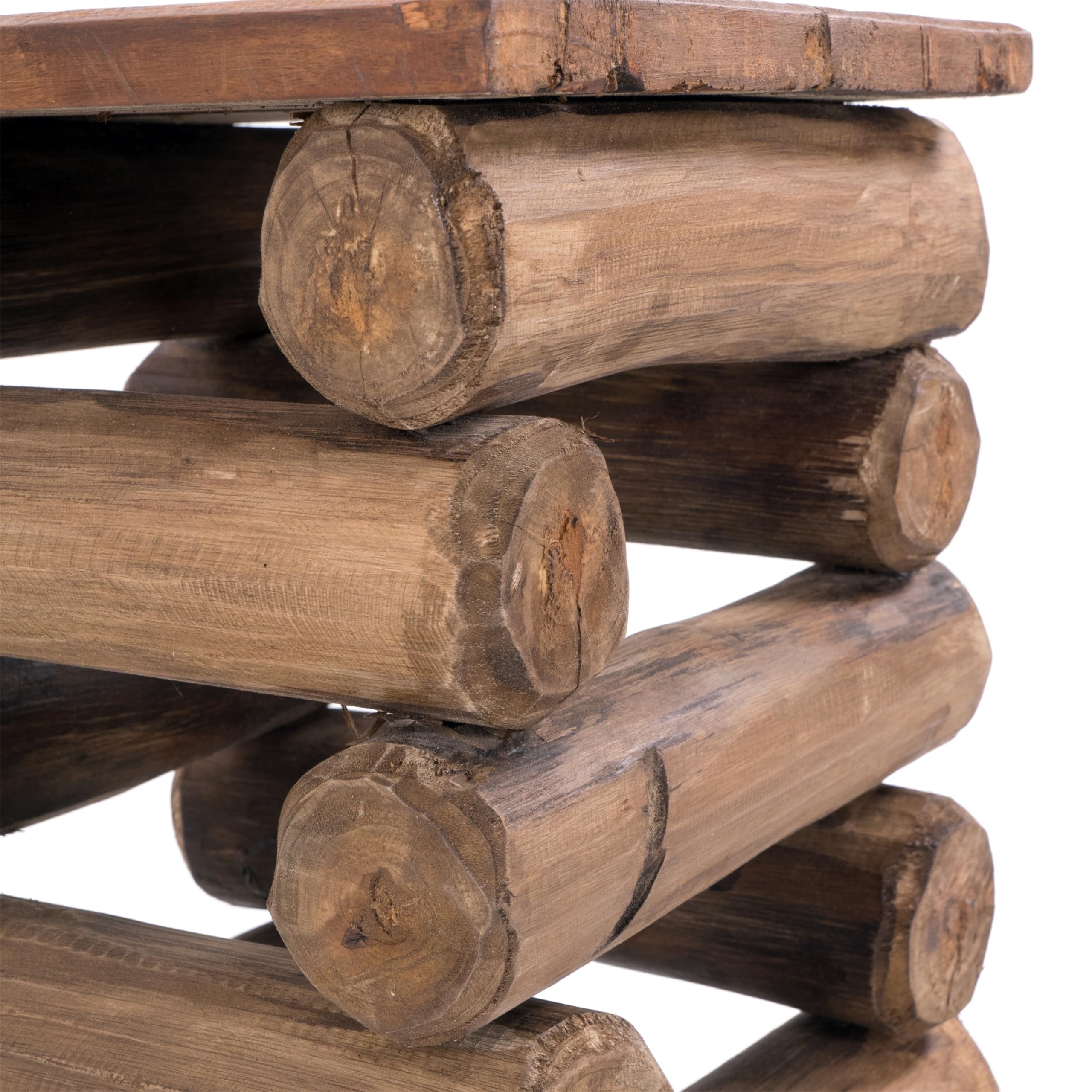 Krukjes gerecycled & onbehandeld naturel oud hout uit Indonesië