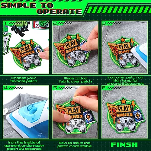 Vista 12 de Hotop 48 parches para planchar con temática de campamento, parches de aventura al aire libre, mochileros de montaña, parches bordados para jeans