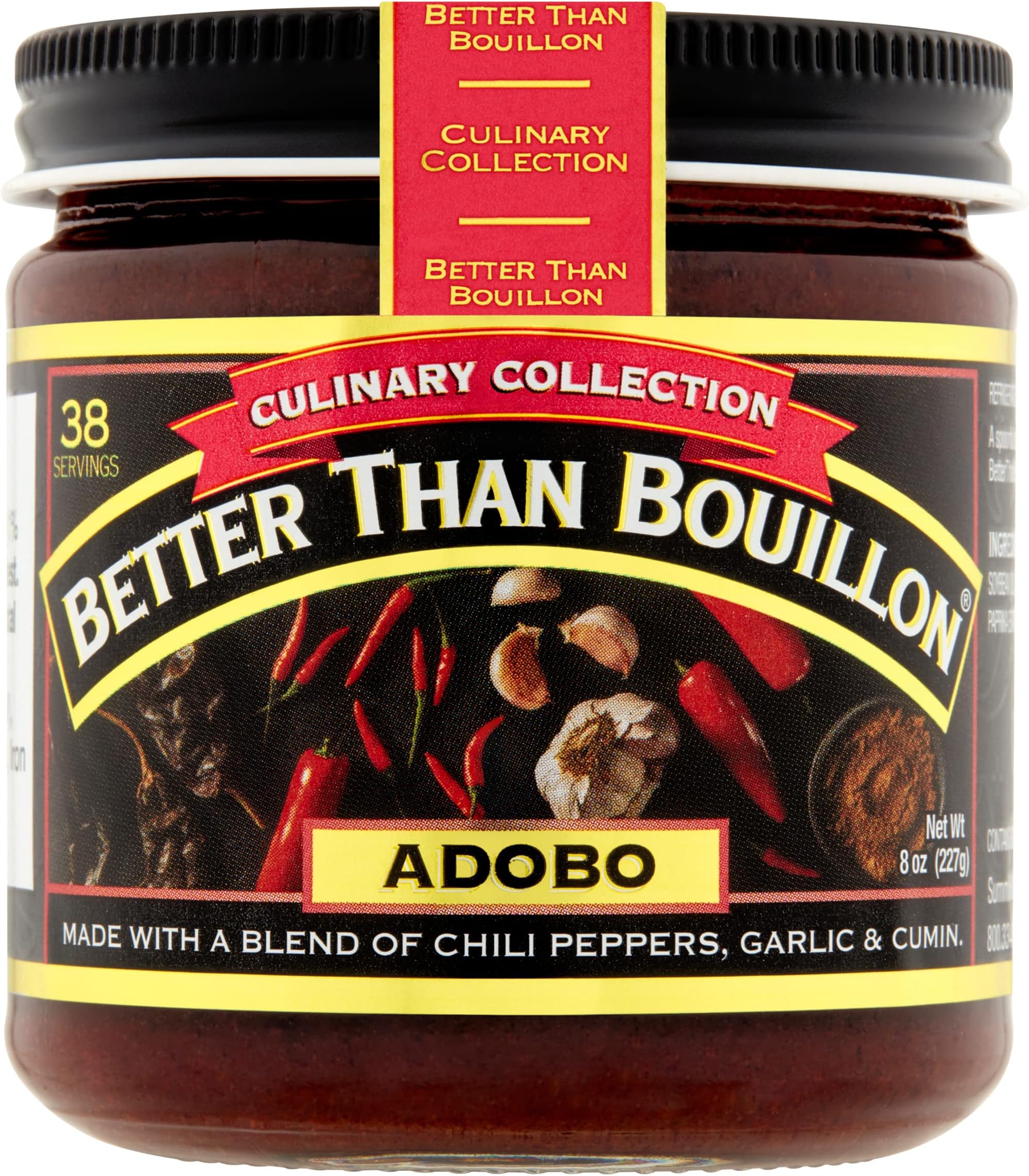 Better Than Bouillon Culinary Collection Base, Adobo Base, Contains 38 Servings Per Jar, 8-Ounce Glass Jar (Pack of 1)