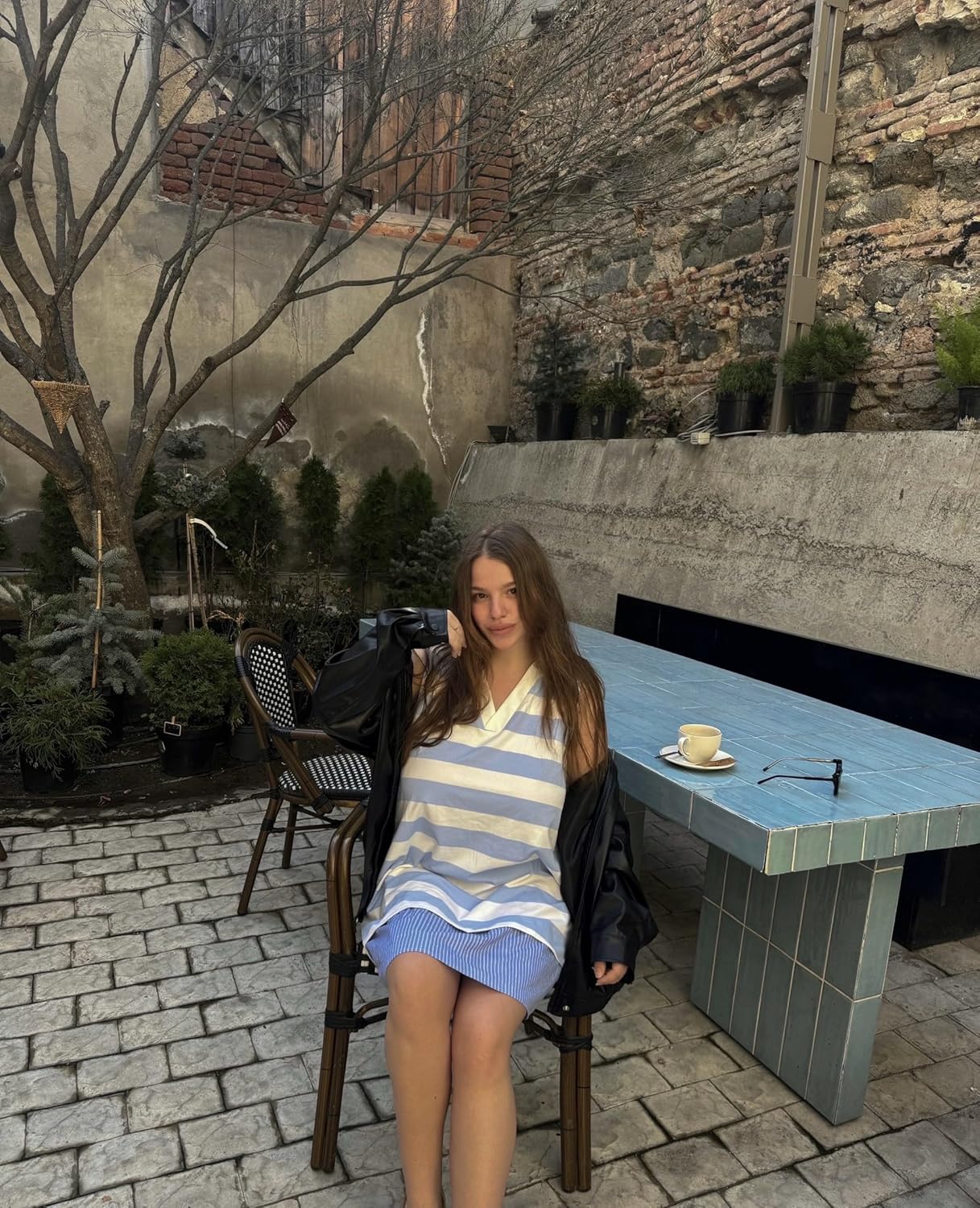 Women Summer Tunic Dress V Neck Sleeveless Striped Casual Sundress Loose Flowy Swing Shift Dress with Pockets - Image 6