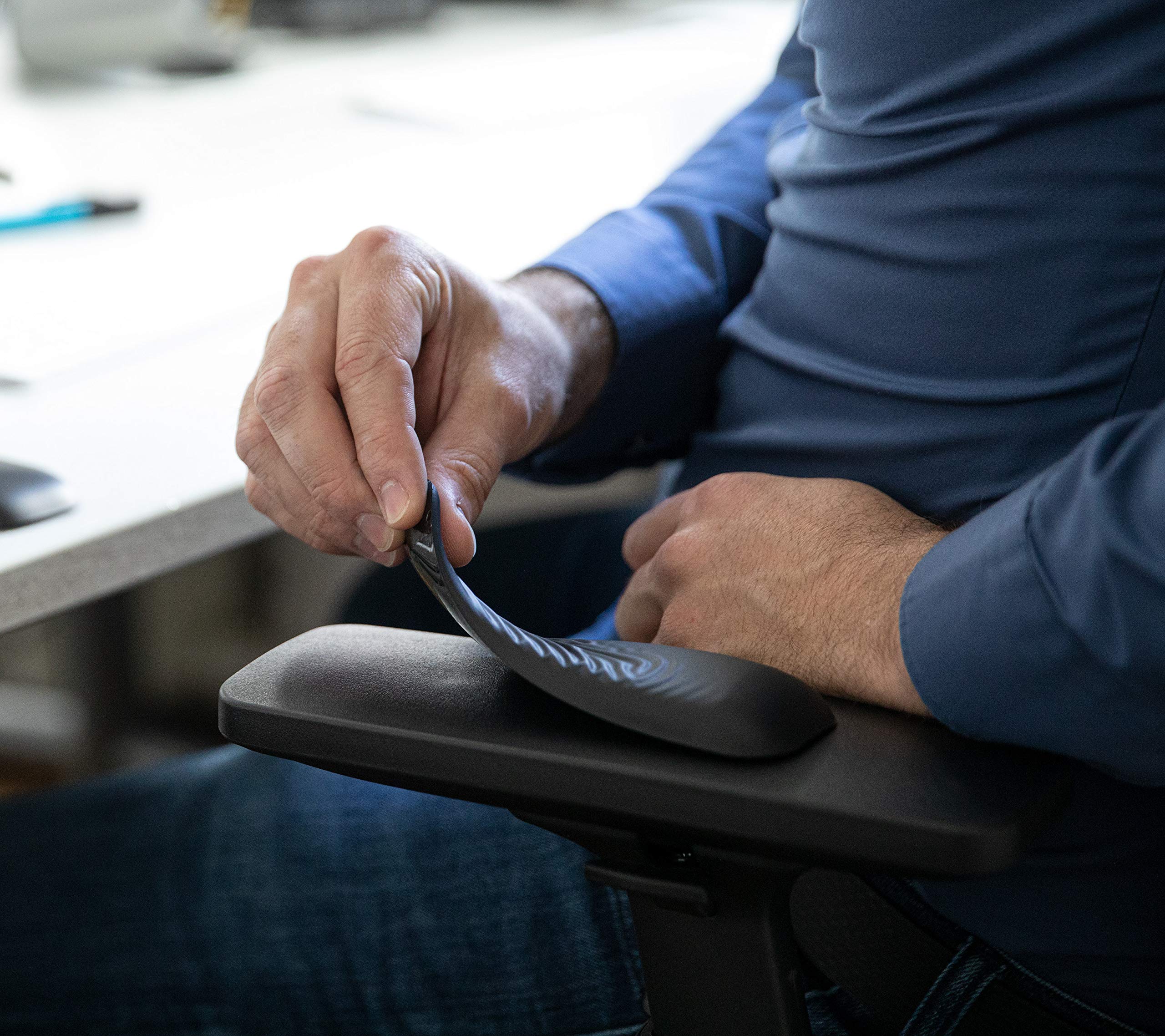 Poggiapolsi In Gel Per Sedia Ufficio O Gaming - Nero, 15x5 Cm, Comfort Gomito E Braccio