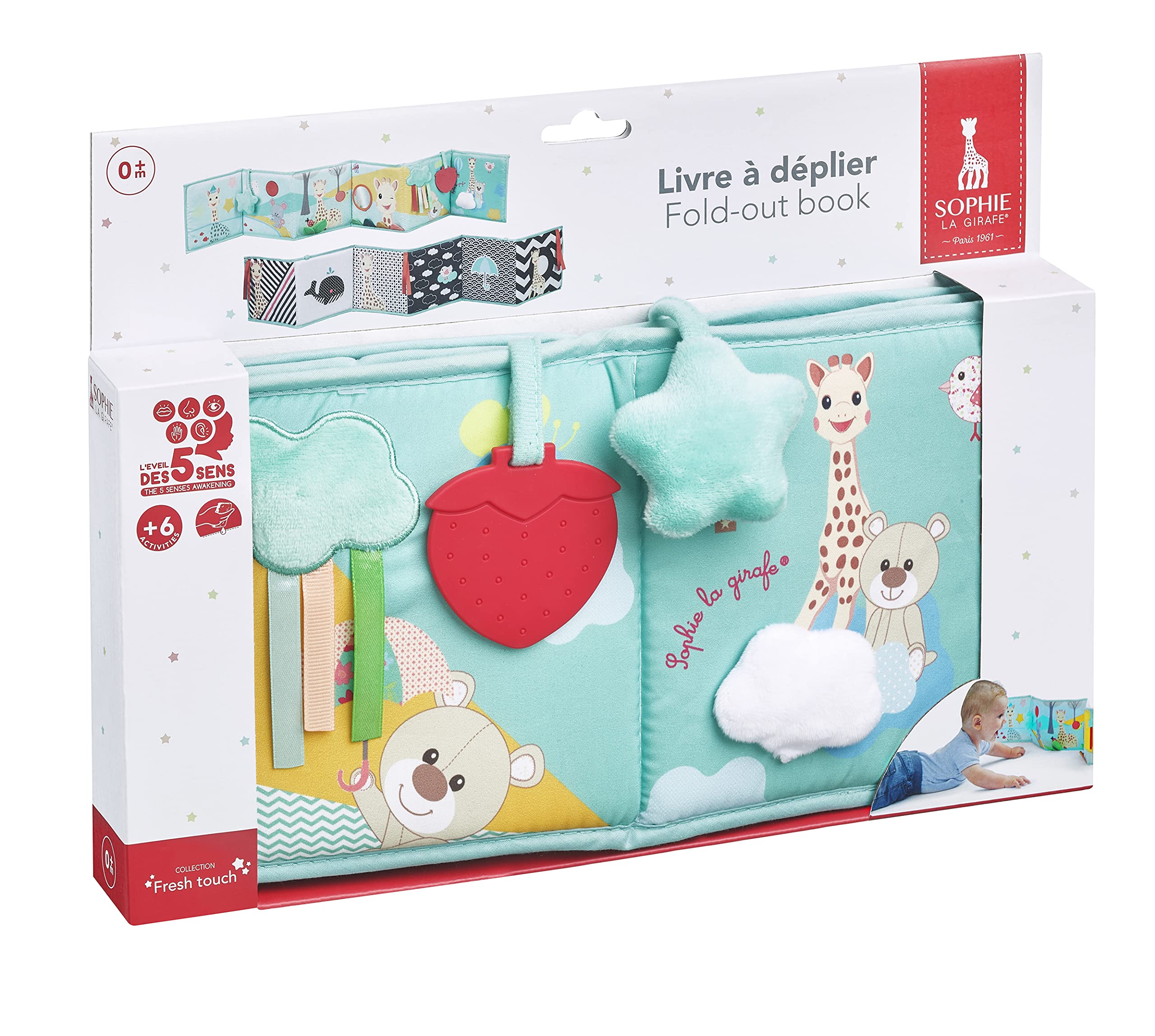 Sophie la Girafe - Wielokolorowa rozkładana książka, 1 sztuka