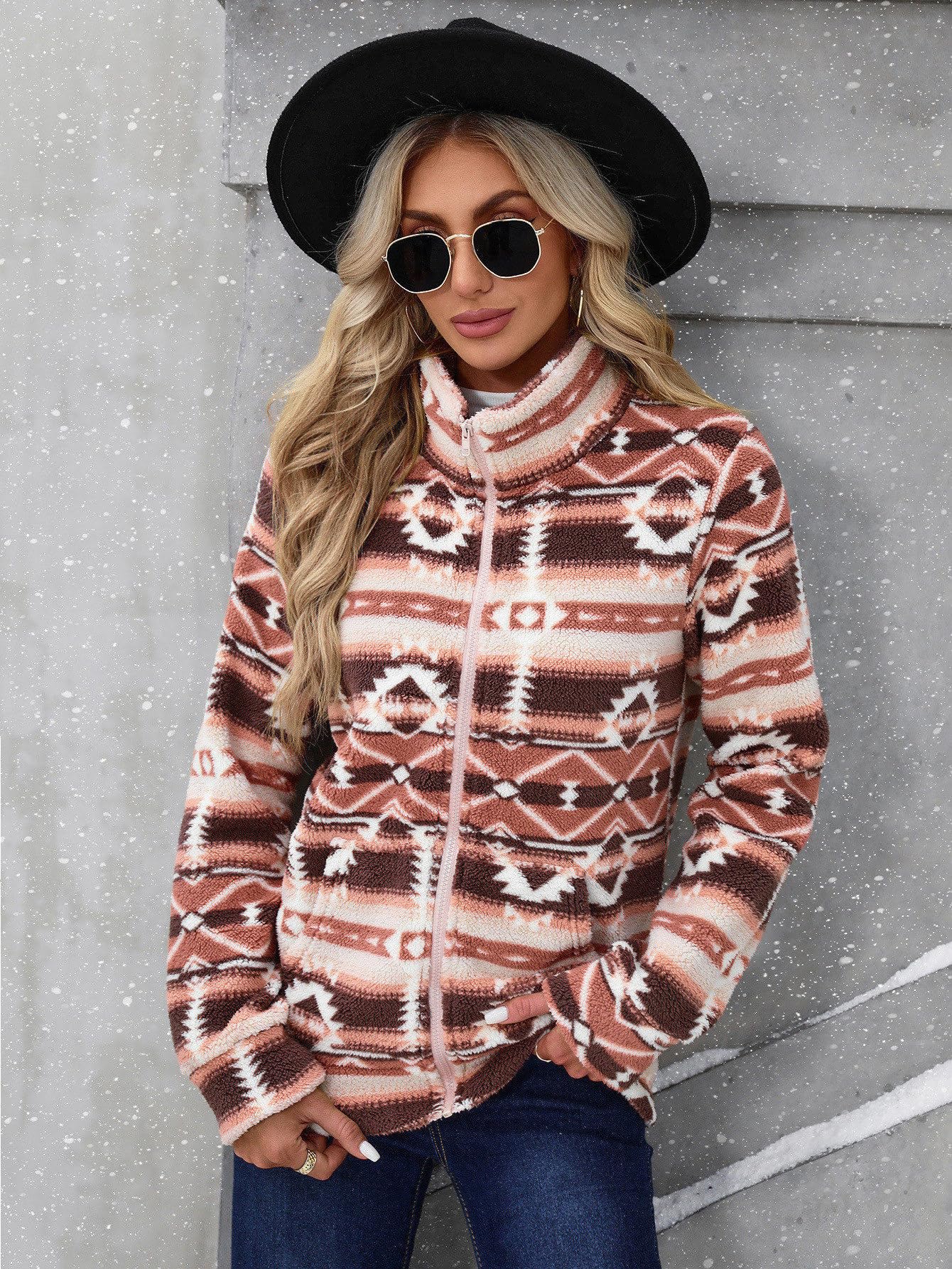 BesserBay Sweat chaud à manches longues pour femme avec fermeture éclair intégrale - Tailles S à XXL | Fermeture éclair, moelleux, moelleux, doux, pour lit, salon, intérieur, cardigan, pull