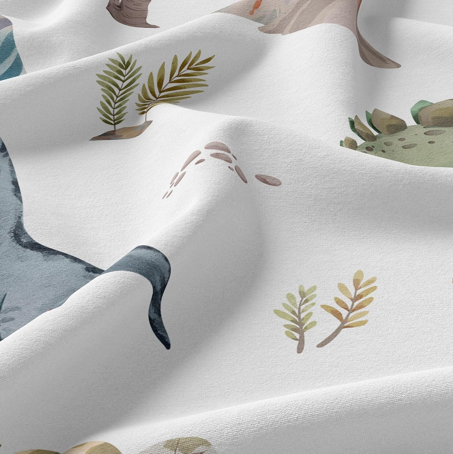 Sweet Jojo Designs 3-Piece Twin Sheet Set (Watercolor Dinosaur Dino) for Boys, Kid/Children, Teenager Bedding incl. Single Size Bed Flat Fitted Bed Sheets & Pillow Covers (Blue, Green Modern Jurassic)