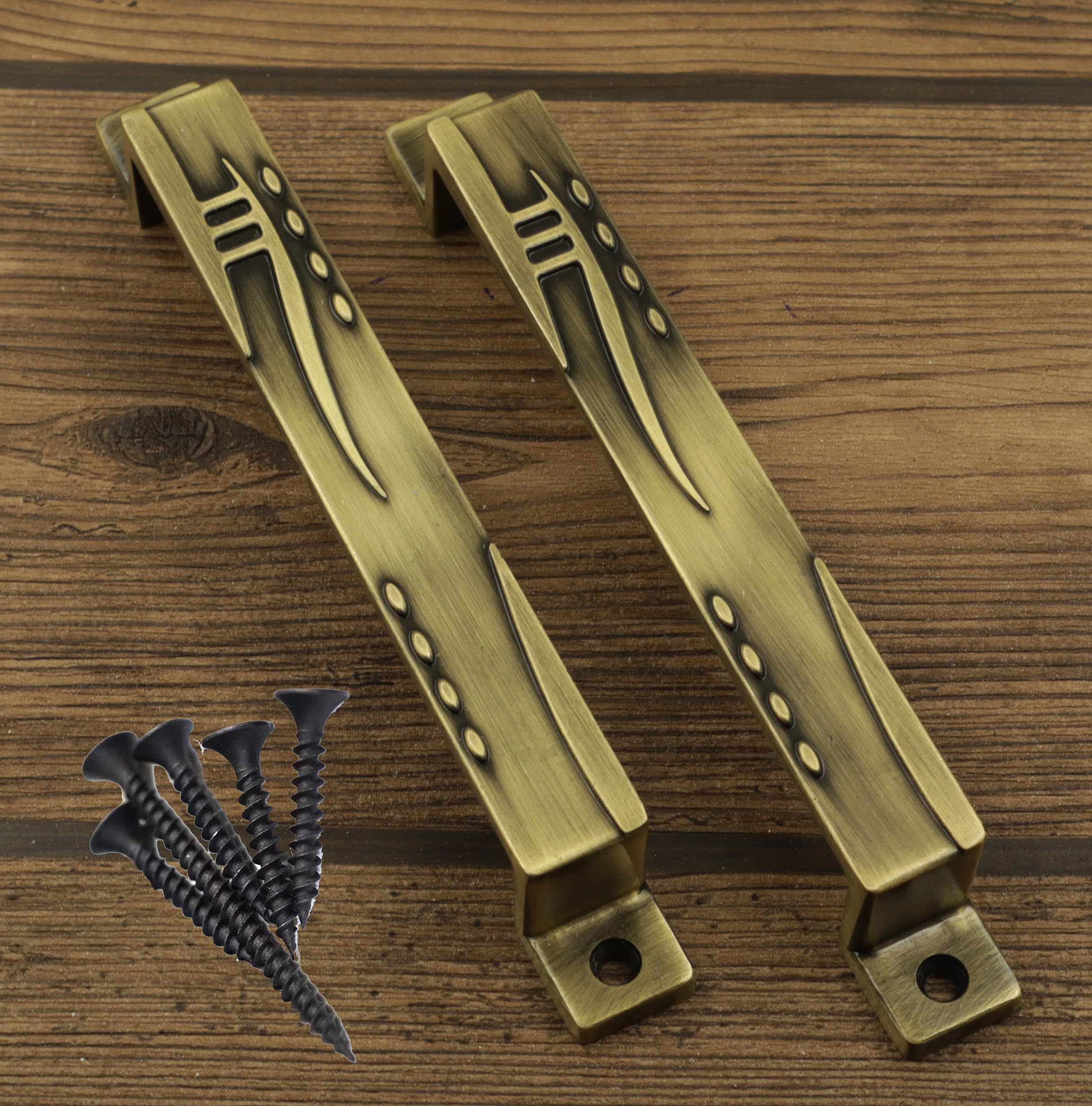 Jovial 143 Main Door Handle/Door Handle/Pull Handle/Handle Set (7 Inch, Finish: Antique Brass, Material : Zink Alloy, 2 Pcs Set)