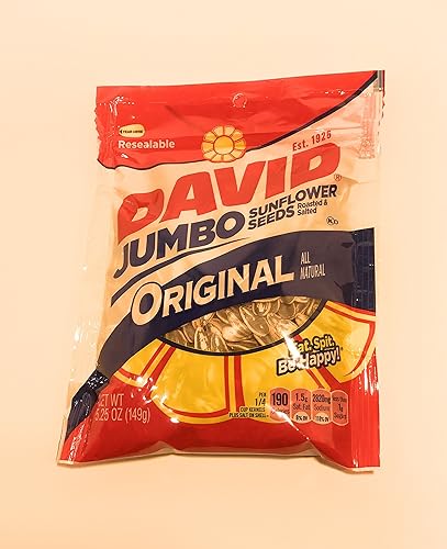 Miniatura 7 de Producto de David semillas de girasol Jumbo negro original conteo 12 525 oz  semillas de girasolGrab variedades y sabores