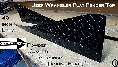 Miniatura 3 de Se adapta a Jeeep Wrangler TJ negro recubrimiento de diamante placa de diamante juego de cubierta de guardabarros de tamaño completo