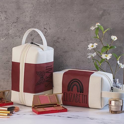 Miniatura 7 de Lily's Atelier Regalos para mujeres, neceser de cuero personalizado para mujer, Borgoña