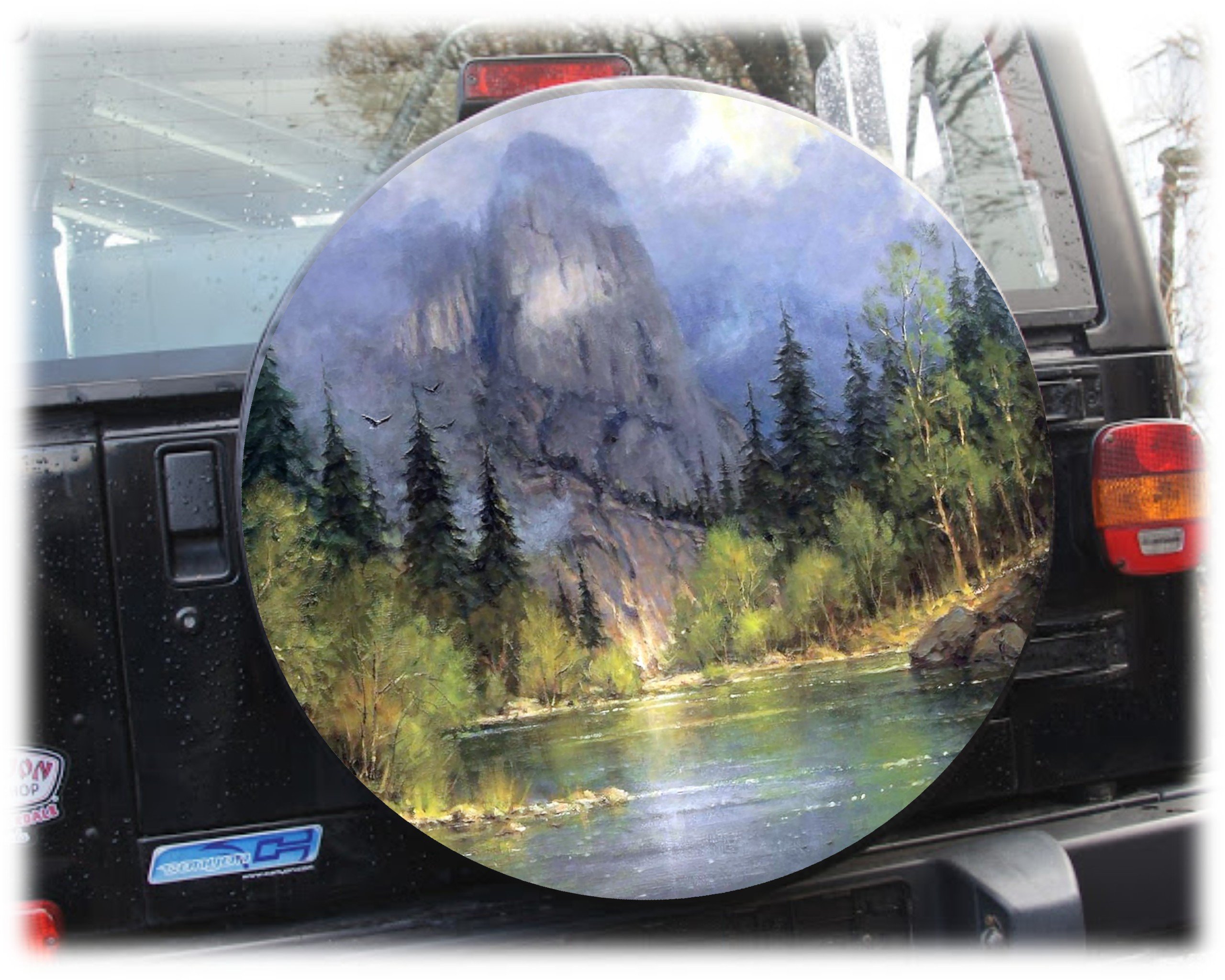 AB3-00226 Berg Reserveradabdeckung 79x30 cm Ersatzradabdeckung Reserveradhülle Reifencover Radhülle Tasche Überzieher Schutz aus Planenmaterial und Kunstleder Durchmesser 79cm, Breite 30cm