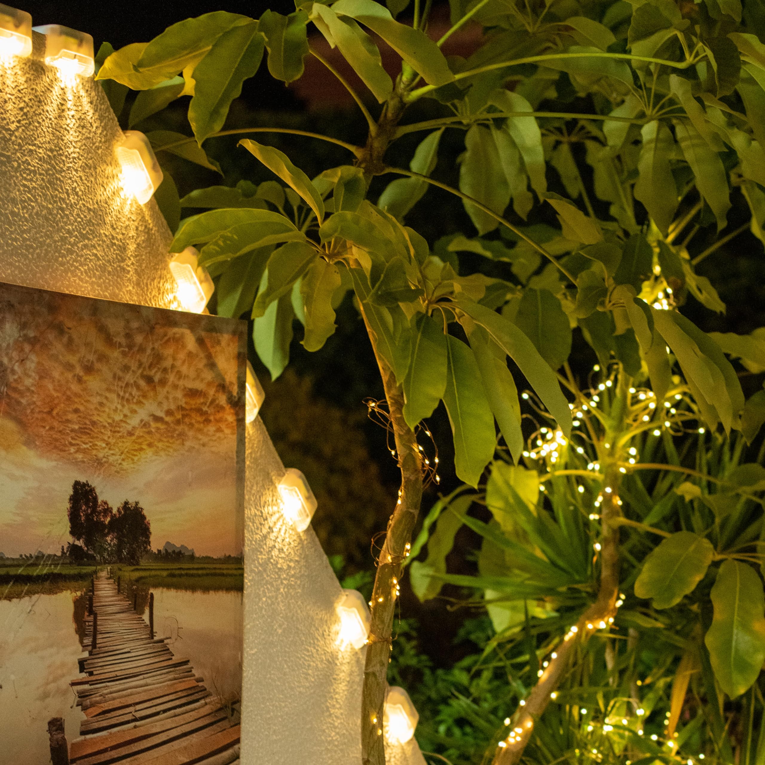 Confezione da 16 luci solari per esterni, luci per scale, luci LED impermeabili (bianco freddo) | Leroy Merlin