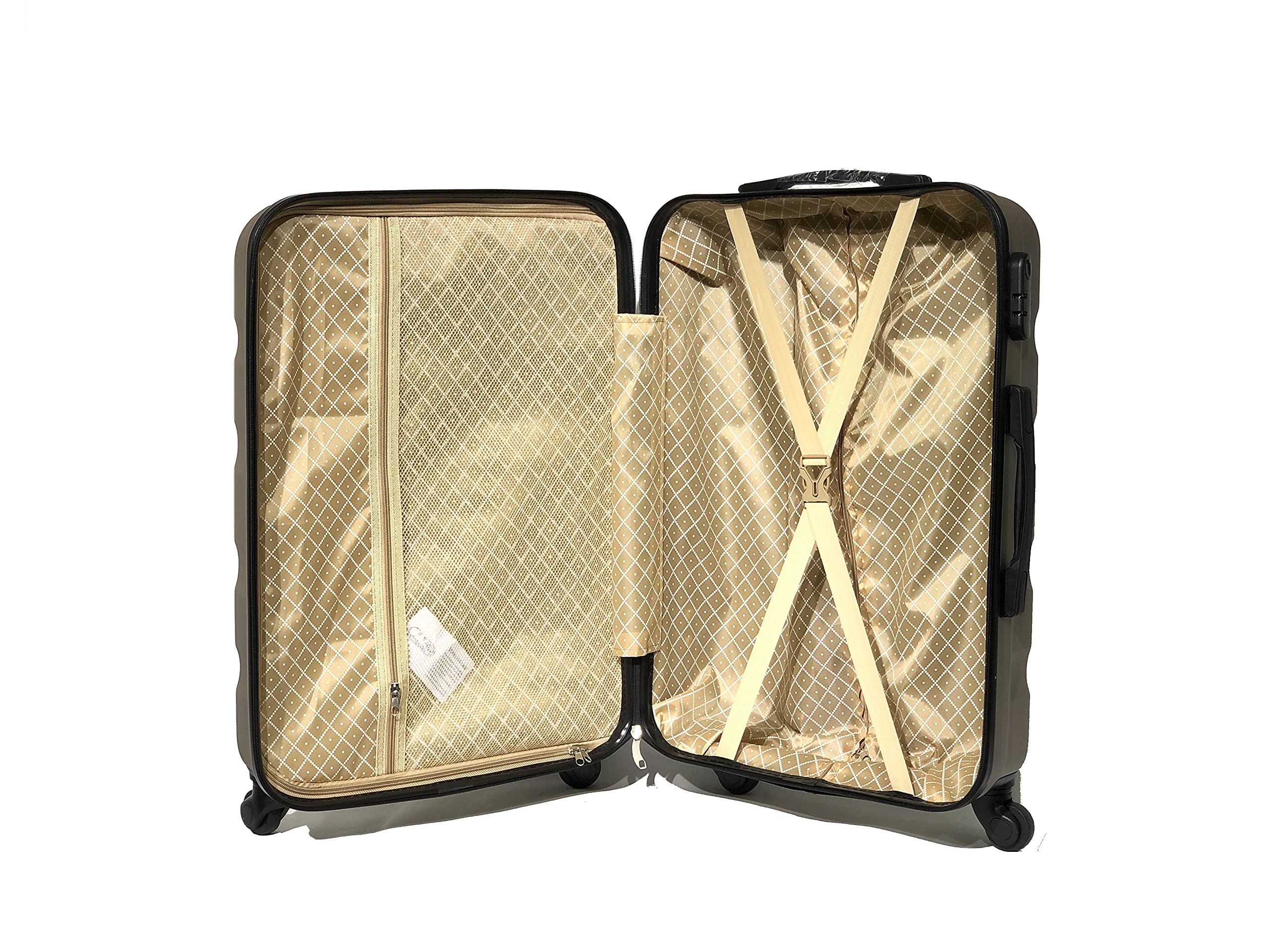 CELIMS Valise de Voyage 65cm & Vanity Case (65cm & Vanity, Champagne #5806)