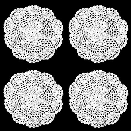 White Vintage Crochet Doilies