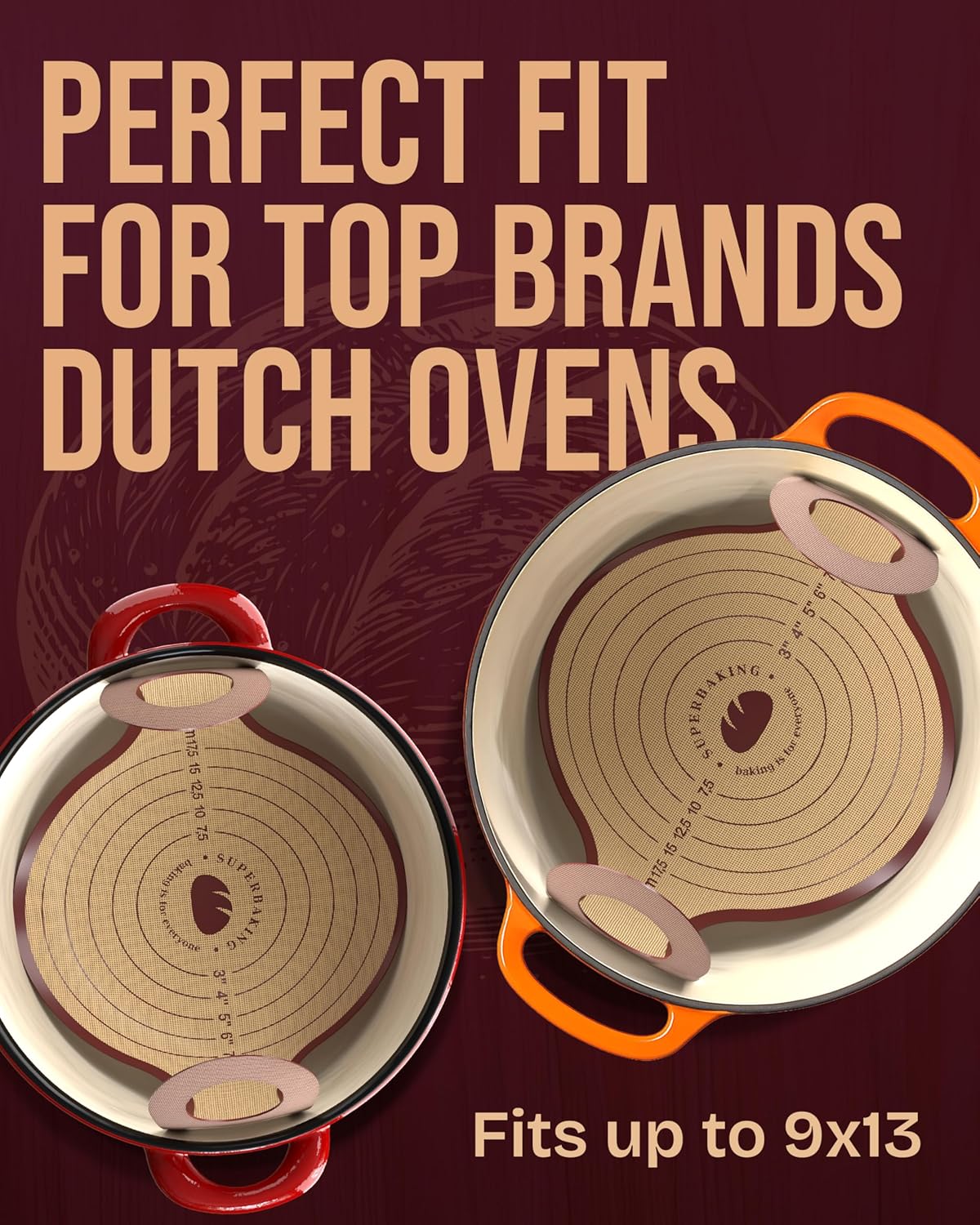 Superbaking Complete Sourdough Baking Kit: Round Bread Proofing Basket, Sourdough Starter Jar, & Bread Sling