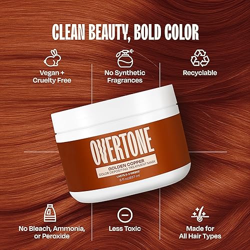 Miniatura 234 de Overtone - Acondicionador de tinte semipermanente para el cabello, 8 onzas, cabello natural y teñido, con manteca de karité y aceite de coco Azul