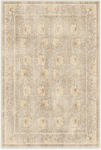 Vista 392 de RUGGABLE x Morris & Co Tapete prémium de pasillo lavable, para pasillo, cocina, entrada, sala de estar, dormitorio u oficina, con base Madreselva