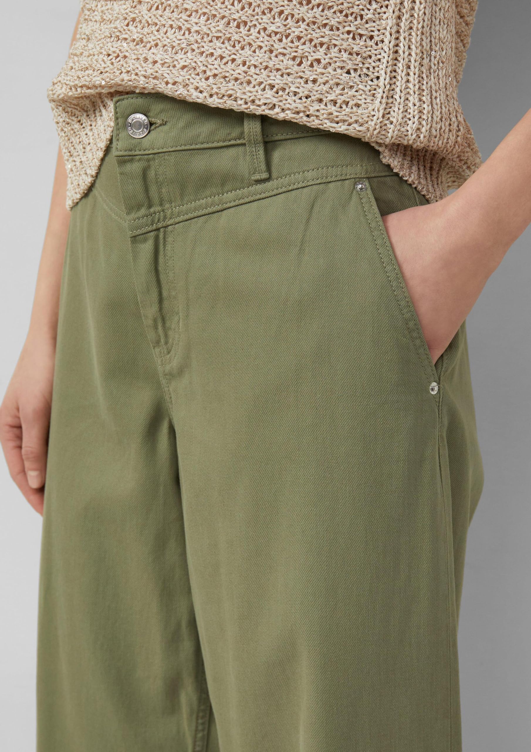 s.Oliver Damen Ankle Jeans, Relaxed Fit Ankle-Jeans/Relaxed Fit/High Rise/Barrel Leg