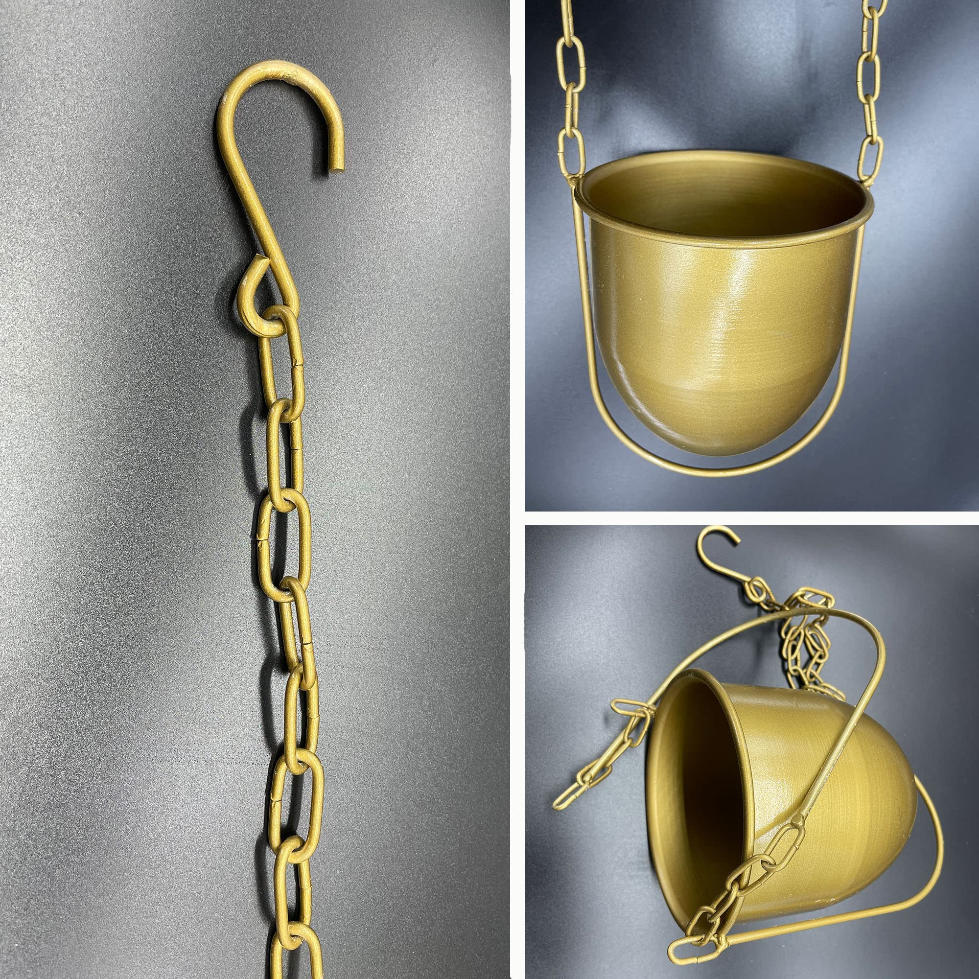 Metalen hangende bloempot, hangende plantenbakken voor binnen- en