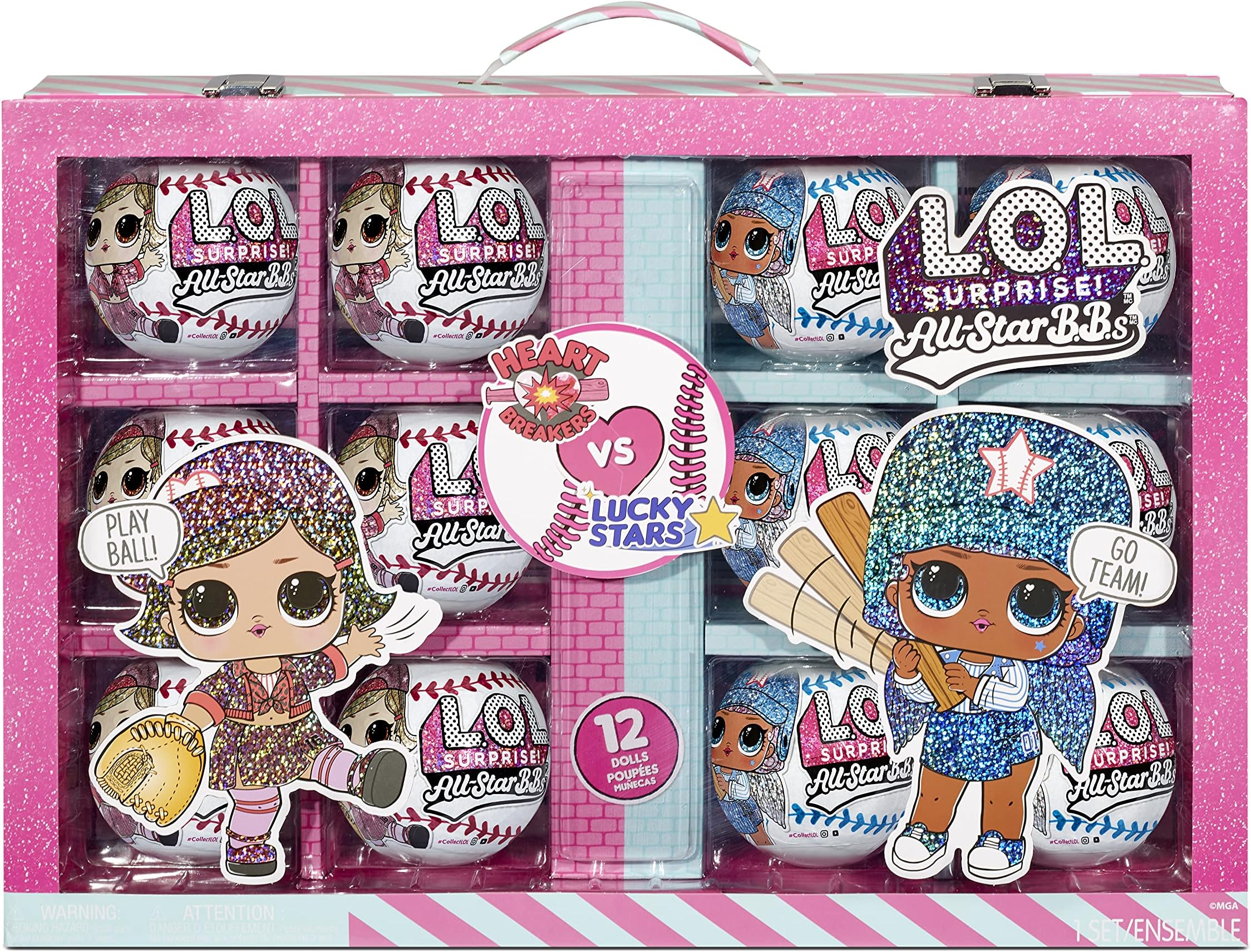 L.O.L. Surprise! All Star Sports Ultimate Collection Series 1 with 12 Sparkly Baseball Dolls, Each 8+ Surprises, Ultra-Rare Beatnik Babe, 2 Teams, Gift for Kids, Toy for Girls Boys Ages 4 5 6 7+ Years Old
