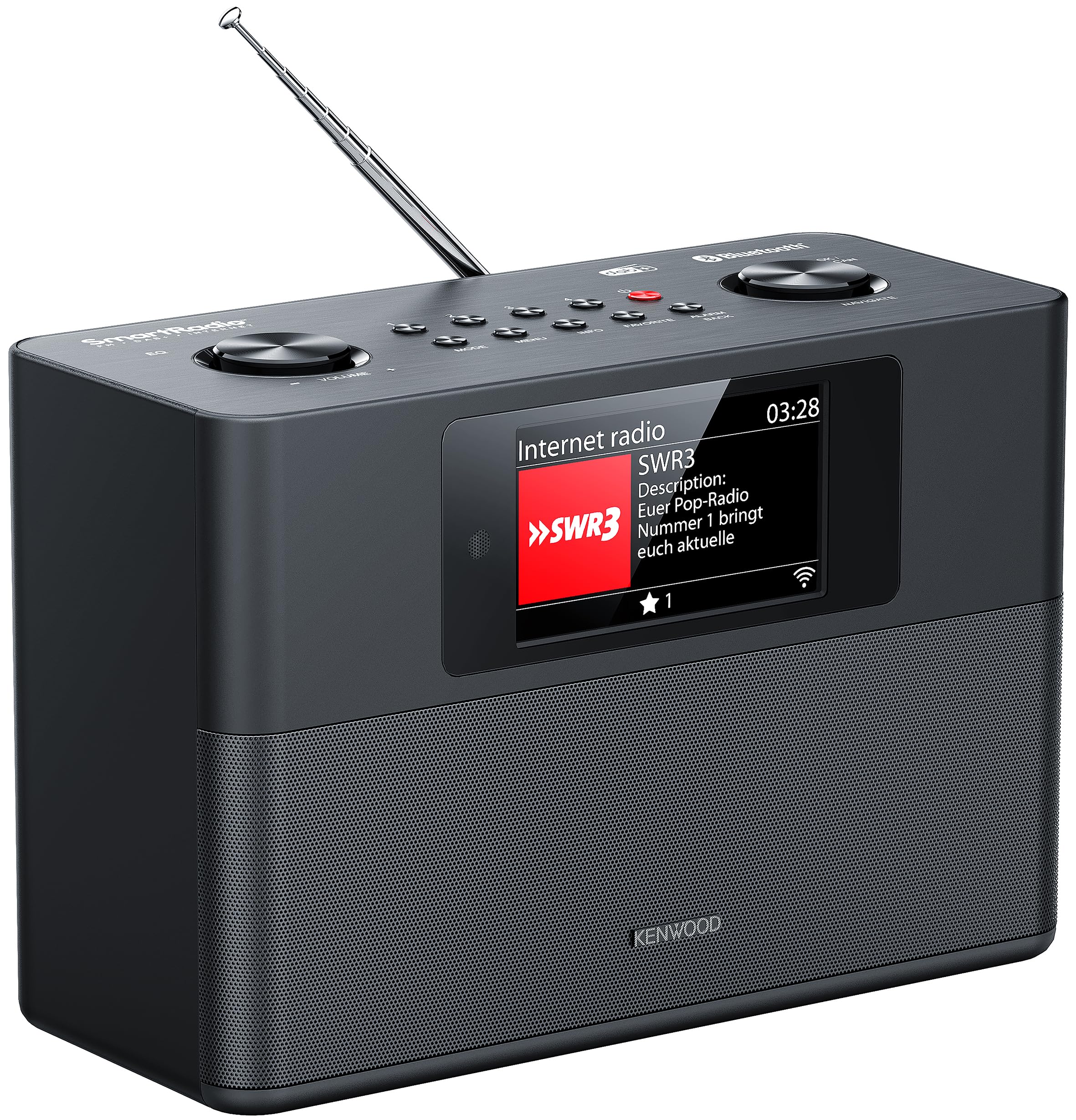 KENWOOD CR-ST200S-B Radio intelligente avec radio Internet, WiFi, DAB +, Bluetooth, écran couleur IPS 4,3"