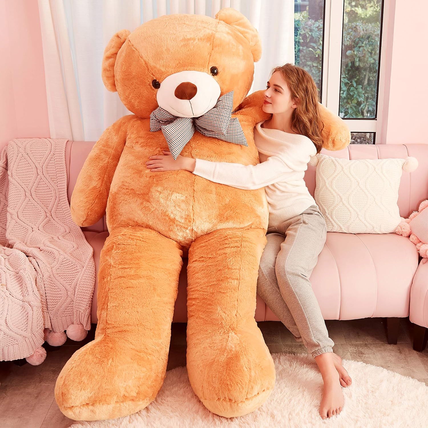 New Deal IKASA Giant Teddy Bear Plush Toy Stuffed Animals (Brown, 70 inches) 🛒 Crazy Deals IKASA Giant Teddy Bear Plush Toy Stuffed Animals (Brown, 70 inches)
