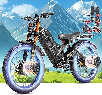 eAhora Romeo Pro 2 ebike-[2026 Latest] 46 MPH 4000W Dual Motor Ebike,52v 70Ah 200 Miles Long Range Electric Bike for Adults，26" Fat Tire Full Suspension Mountain Bike,Off-Road Fastest Electric Bike