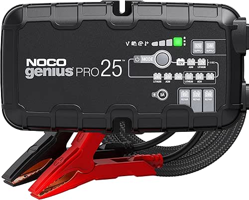 NOCO GENIUSPRO25: 25A 6V/12V/24V Professional Smart Battery Charger – Maintainer,