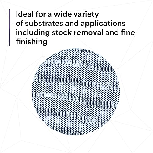 Miniatura 6 de 3M Xtract Net Disc 310 W, 180+, 5 pulgadas, troqueles 500X, paquete de 50 discos de lijado con velcro, prácticamente libres de polvo, opción