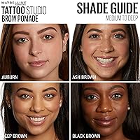 Vista 8 de Maybelline TattooStudio Pomada para cejas de larga duración, apilable, maquillaje para cejas, marrón negro, 1 unidad